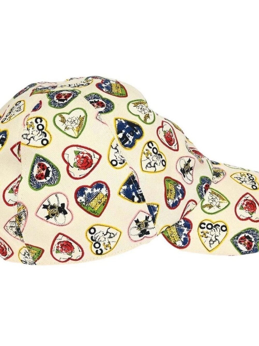 Chanel Off-white Cotton #M Cap Hat Small Good - Picture 3 of 15